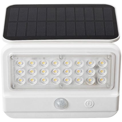 Rabalux - Lampada da parete solare LED con sensore LED/7W/3,7V IP54 bianco 3000 mAh