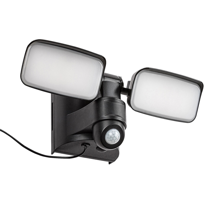 Rabalux - Lampada da parete solare LED flessibile con sensore e pannello esterno 2xLED/5W/3,7V IP54 nero 600 mAh