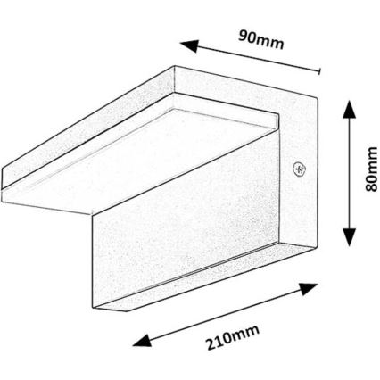 Rabalux - Applique a LED da esterno LED/10W/230V IP54 nero