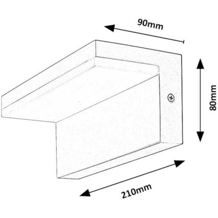 Rabalux - Applique a LED da esterno LED/10W/230V IP54 bianco