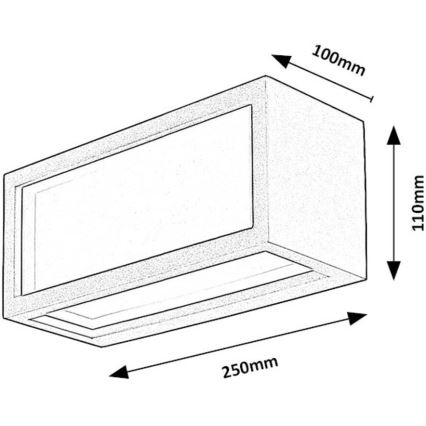 Rabalux - Applique a LED da esterno LED/10W/230V IP54 nero