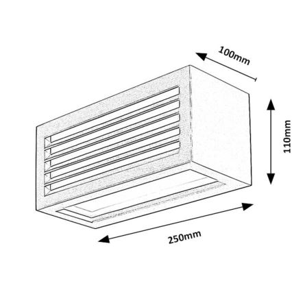 Rabalux - Applique a LED da esterno LED/10W/230V IP54 nero