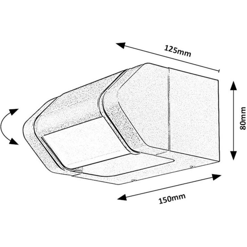 Rabalux - LED Lampada flessibile da parete per esterni LED/8W/230V IP54 antracite