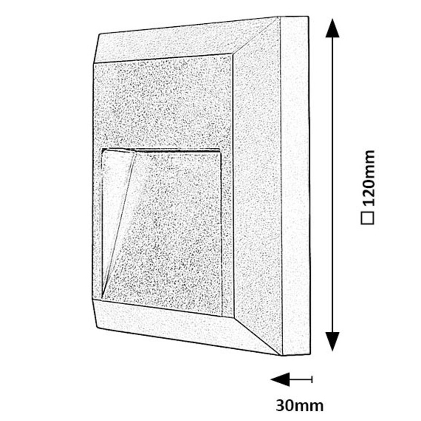 Rabalux - Illuminazione scale LED da esterno LED/4W/230V IP65