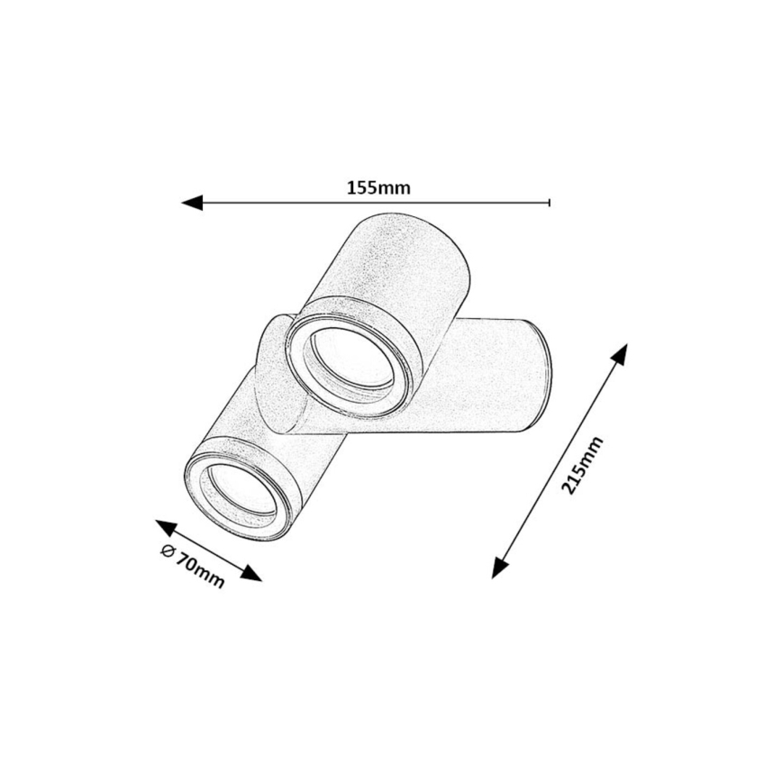Rabalux - Applique da esterno 2xGU10/35W/230V IP44