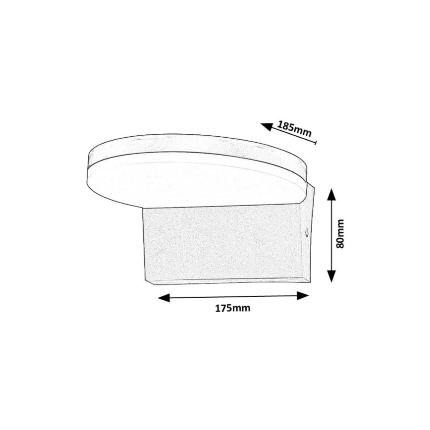 Rabalux - Applique a LED da esterno LED/9W/230V 2700/4000/6500K IP54 nero
