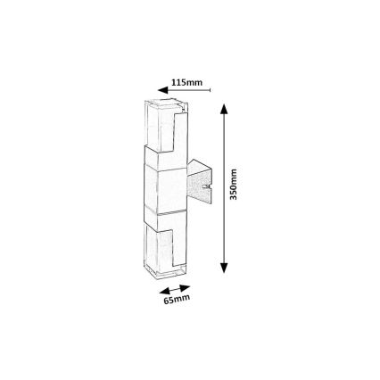 Rabalux - Applique a LED da esterno LED/12W/230V 2700/4000/6000K IP54