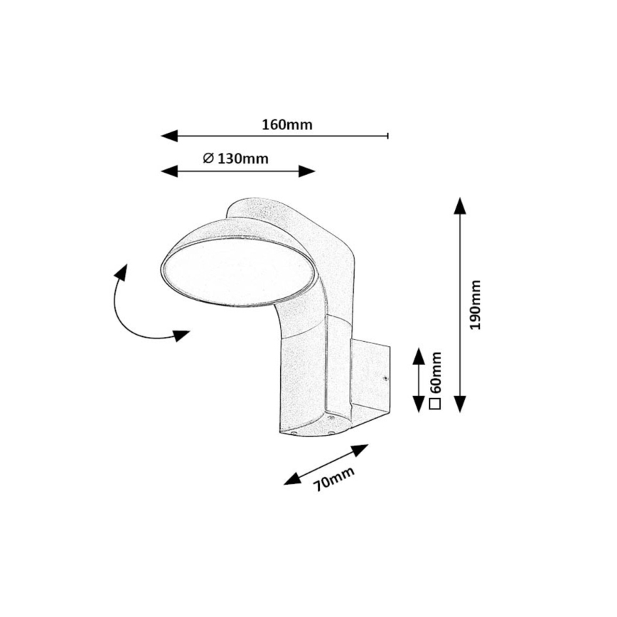 Rabalux - Applique a LED da esterno LED/12W/230V IP54