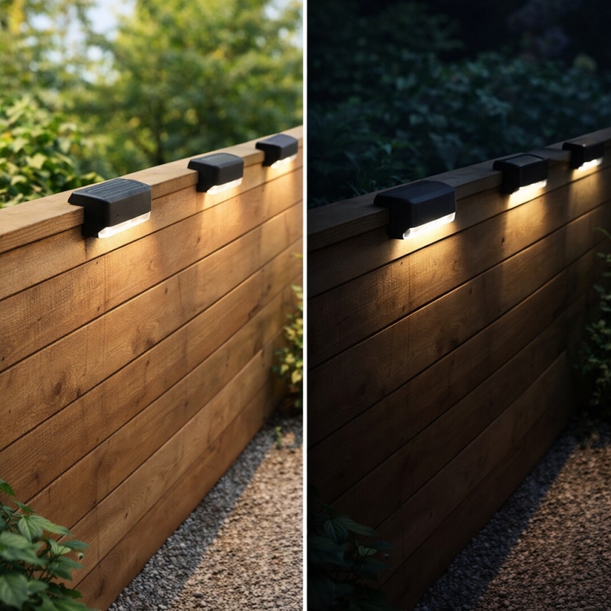 Rabalux - Set da 4 lampade da parete solari a LED con sensore crepuscolare LED/0,06W/1,2V 300 mAh IP44