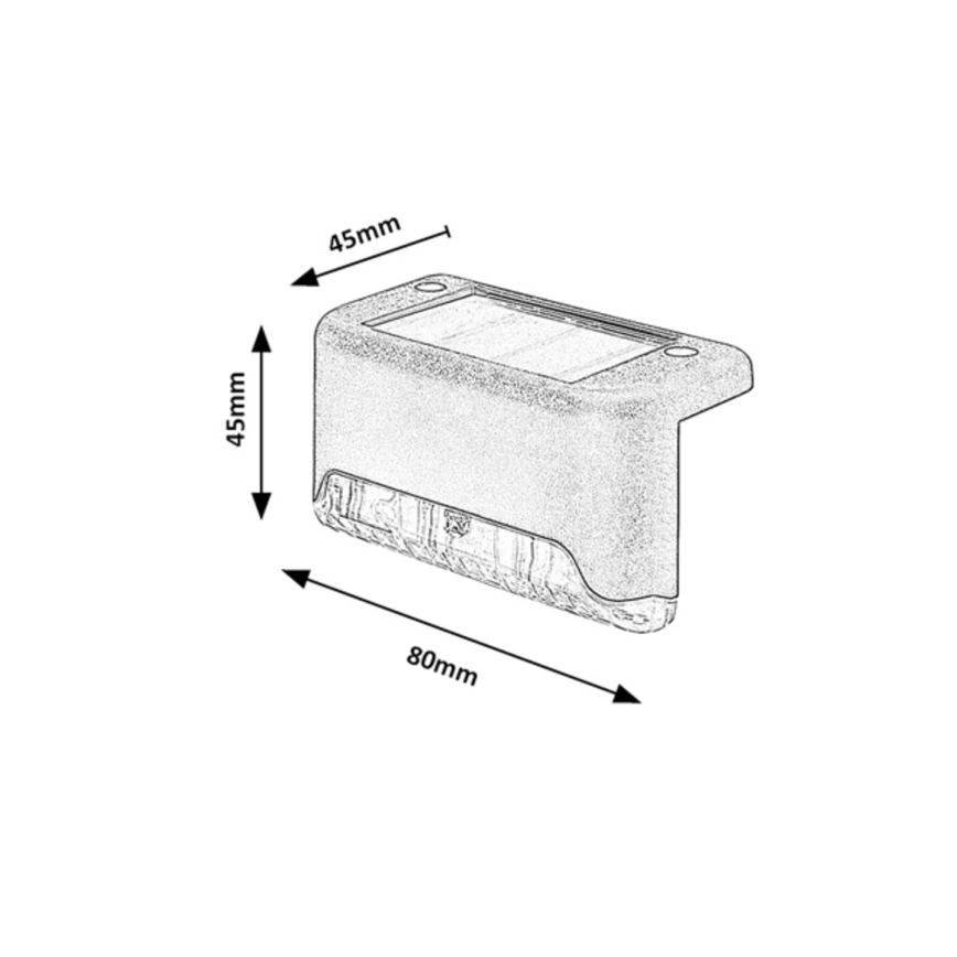 Rabalux - Set da 4 lampade da parete solari a LED con sensore crepuscolare LED/0,06W/1,2V 300 mAh IP44
