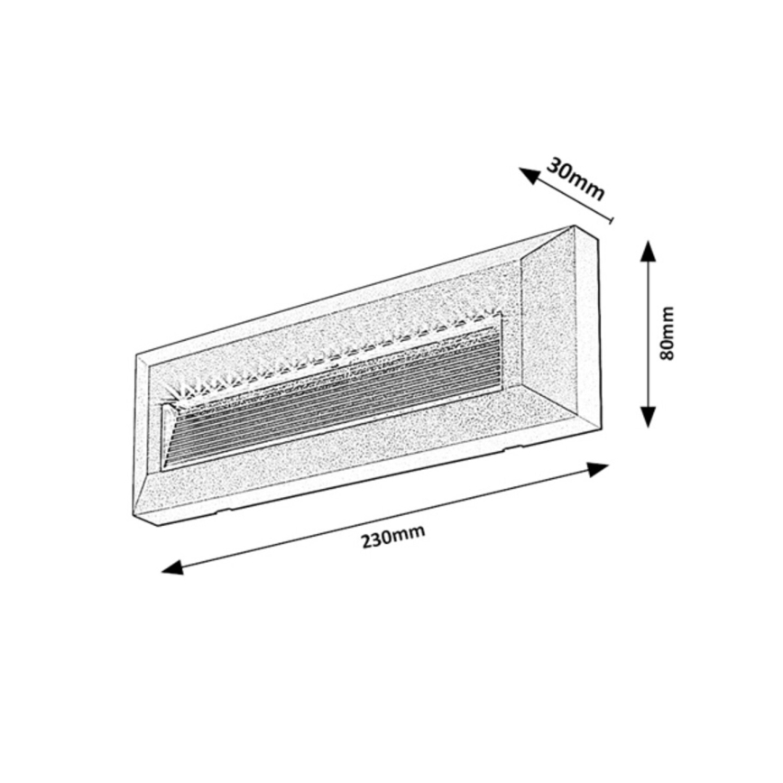 Rabalux - Applique da esterno LED/6W/230V IP65 nero