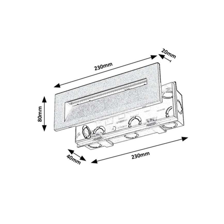 Rabalux - Applique da esterno LED/6W/230V IP65 nero