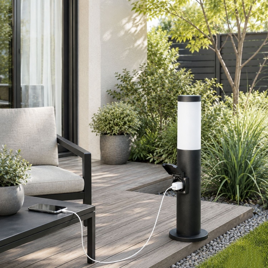 Rabalux - Lampada da esterno con presa 1xE27/25W/230V IP44