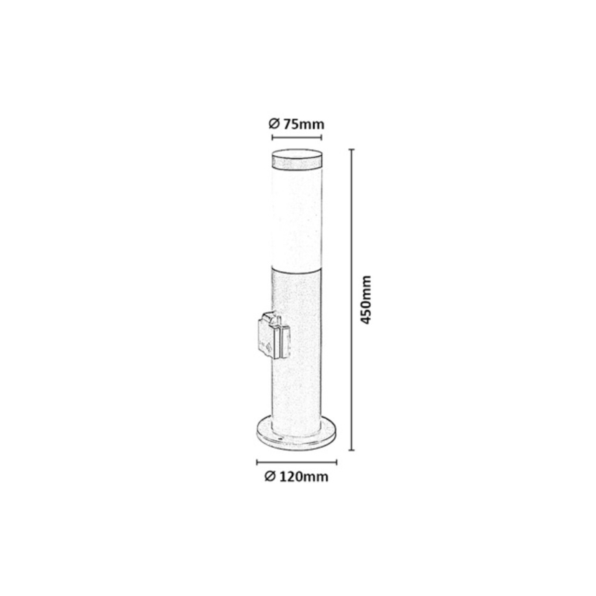 Rabalux - Lampada da esterno con presa 1xE27/25W/230V IP44