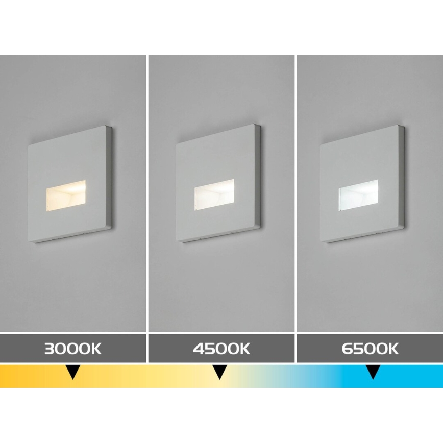 Rabalux - Lampada per scale a LED 1W/230V 3000/4500/6500K, bianco