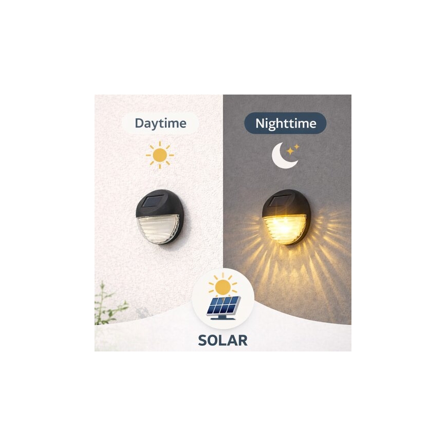 Rabalux - Set da 2 applique solari a LED LED/0,06W/1,2V 300 mAh IP44