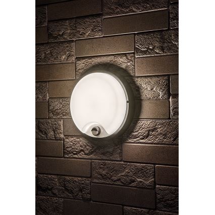 Rabalux - Applique LED da esterno con sensore, 18W/230V, IP65, nera