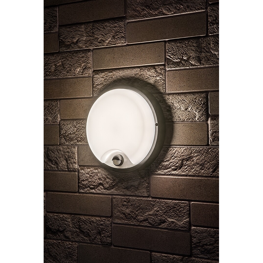 Rabalux - Applique LED da esterno con sensore, 18W/230V, IP65, nera