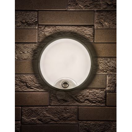Rabalux - Applique LED da esterno con sensore, 18W/230V, IP65, nera