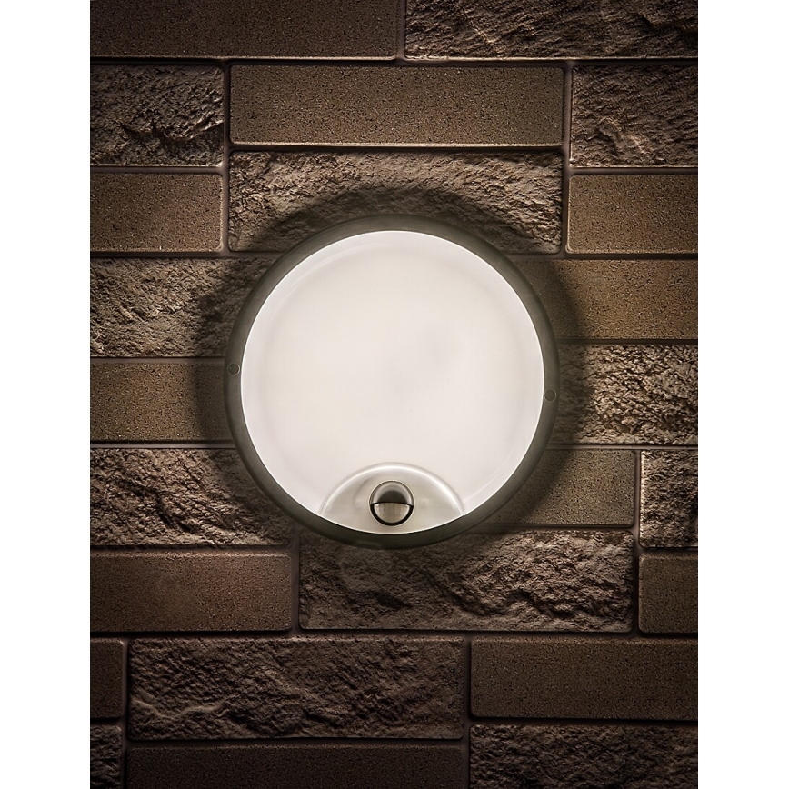 Rabalux - Applique LED da esterno con sensore, 18W/230V, IP65, nera