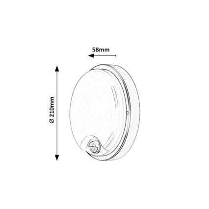 Rabalux - Applique da esterno LED con sensore LED/18W/230V IP65 bianca