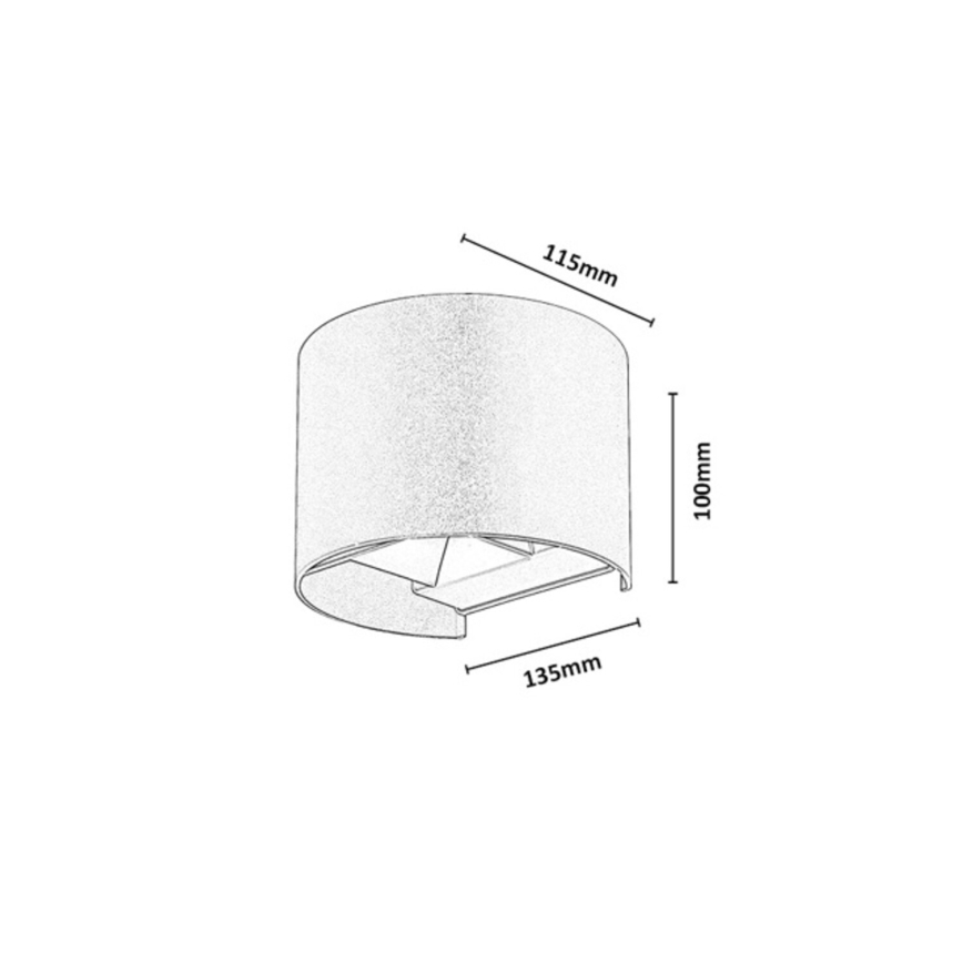 Rabalux - LED Applique da esterno LED/5W/230V 2700/4000/6500K IP54 beige