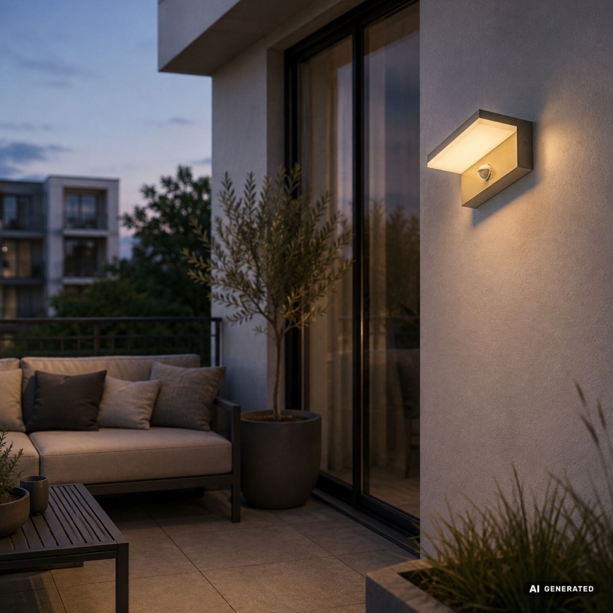Rabalux - Lampada da parete per esterni a LED con sensore LED/9W/230V IP54 beige