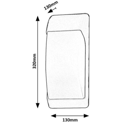 Rabalux - Applique da esterno 1xE27/12W/230V IP65