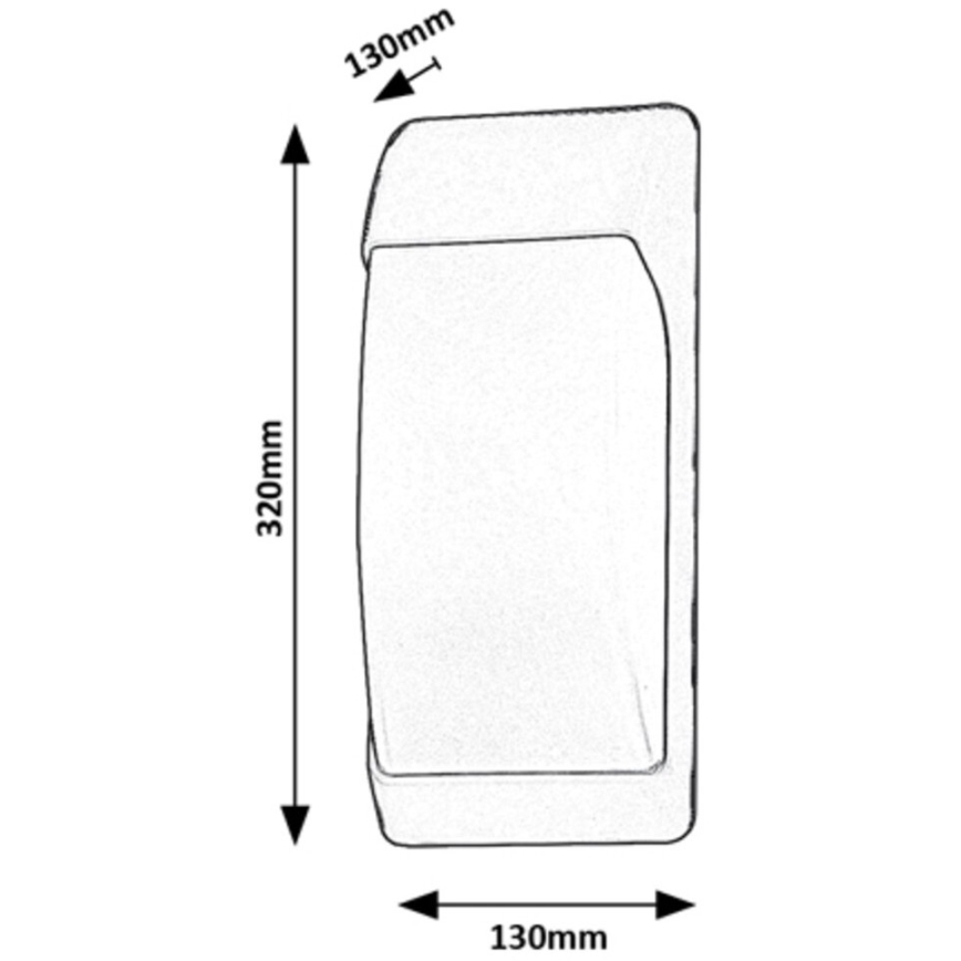Rabalux - Applique da esterno 1xE27/12W/230V IP65