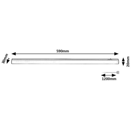 Rabalux - Lampada LED sottopensile LED/9W/230V 4000K 59 cm