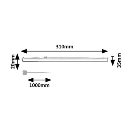 Rabalux - Lampada LED sottopensile LED/4W/230V 3000/4000K bianco