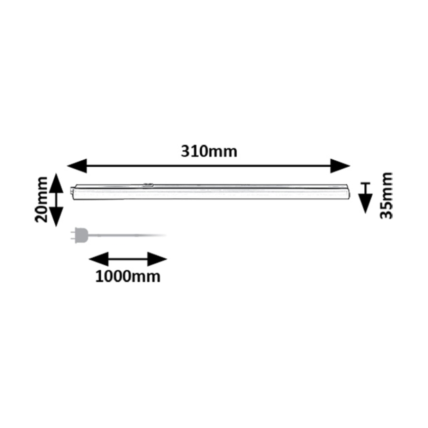 Rabalux - Lampada LED sottopensile LED/4W/230V 3000/4000K bianco