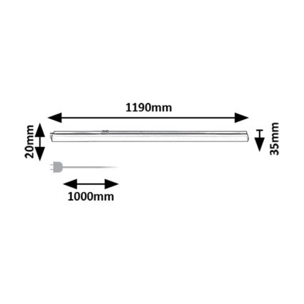 Rabalux - Lampada LED sottopensile LED/16W/230V 3000/4000K bianco