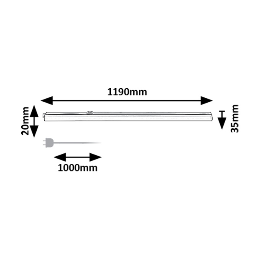 Rabalux - Lampada LED sottopensile LED/16W/230V 3000/4000K bianco