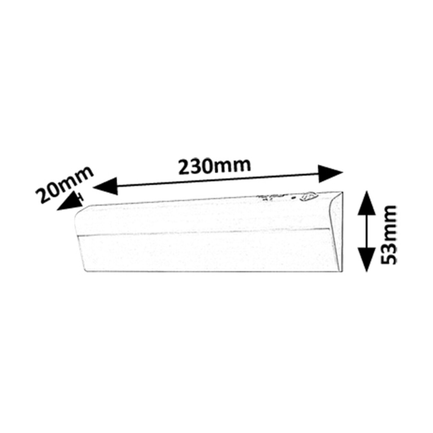 Rabalux - Lampada LED sottopensile con sensore di movimento LED/0,5W/3xAA