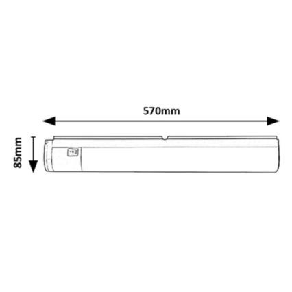 Rabalux - Illuminazione LED sottopensile con presa LED/17W/230V 4000K IP44 bianco 57 cm