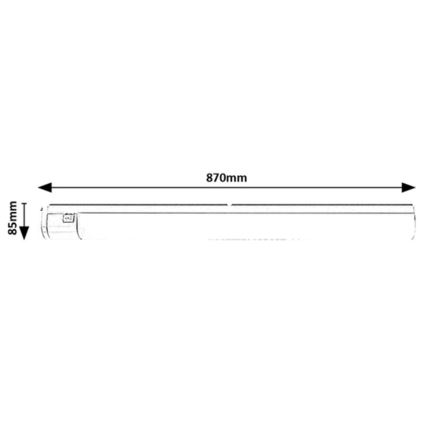 Rabalux - Illuminazione LED sottopensile con presa LED/20W/230V 4000K IP44 nero 87 cm