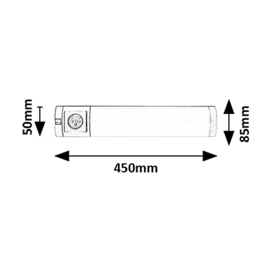 Rabalux - Illuminazione LED sottopensile con presa LED/5W/230V 4000K 45 cm argento