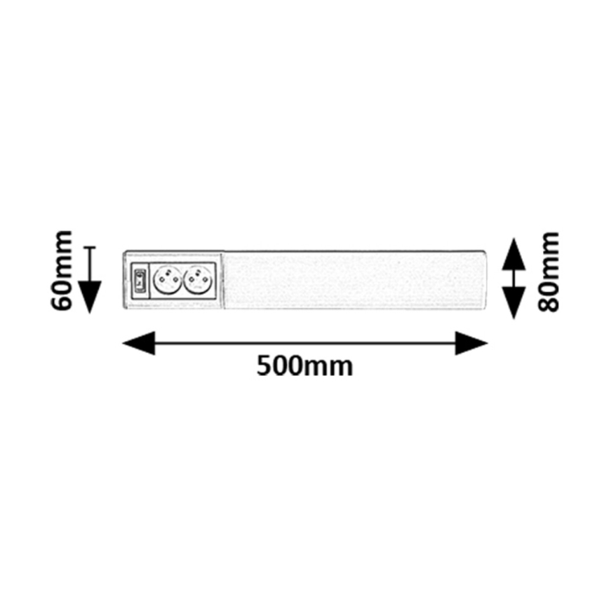 Rabalux - Lampada LED sottopensile con prese LED/10W/230V 4000K 50 cm bianco