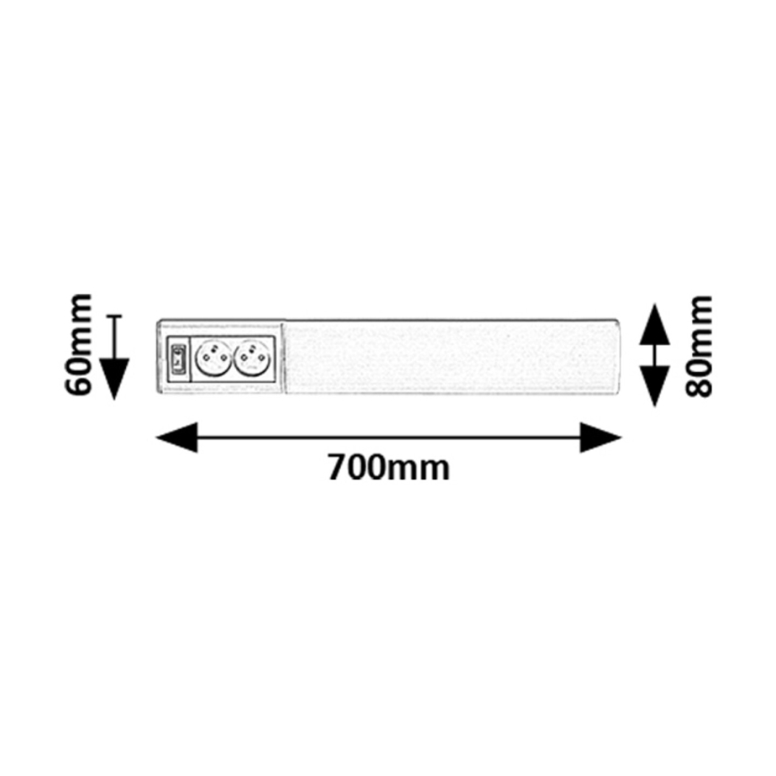 Rabalux - Lampada LED sottopensile con prese LED/15W/230V 4000K 70 cm bianco