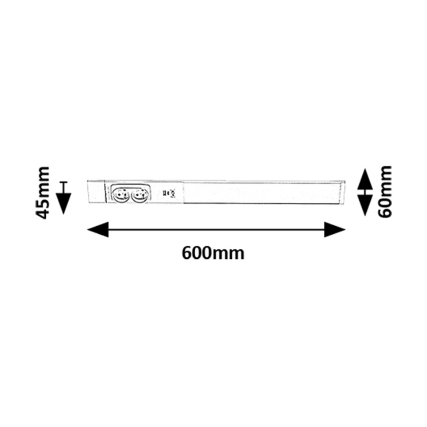 Rabalux - Lampada LED sottopensile con prese LED/18W/230V 4000K 60 cm bianco