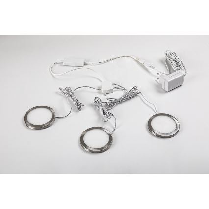 Rabalux - Set 3x luci LED dimmerabili per armadio LED/1W/230V 4000K