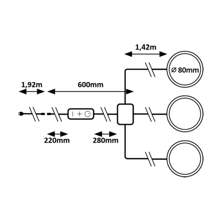 Rabalux - Set 3x luci LED dimmerabili per armadio LED/1W/230V 4000K