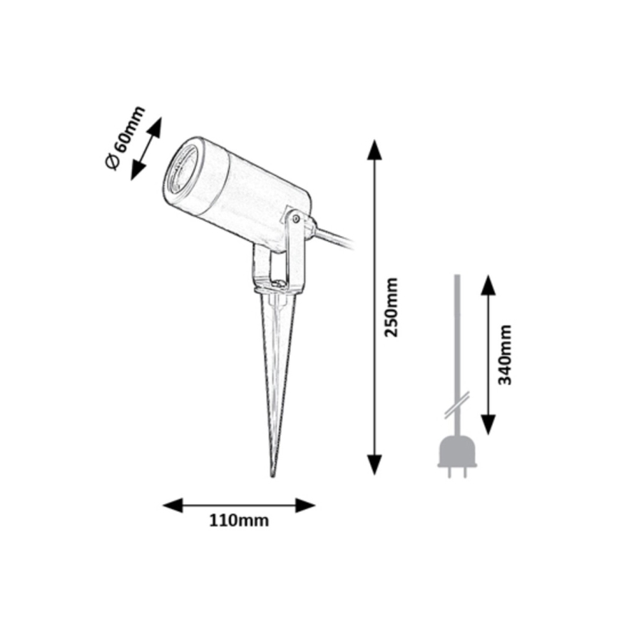 Rabalux - Lampada da esterno 1xGU10/4W/230V IP65