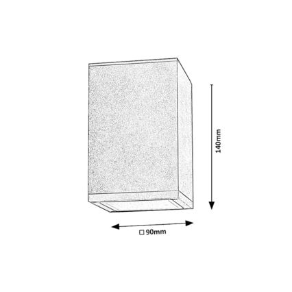 Rabalux - Faretto da esterno 1xGU10/35W/230V quadrato IP54