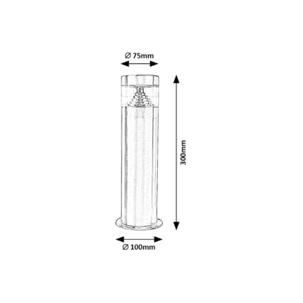 Rabalux - Lampada da esterno a LED LED/7W/230V 30 cm IP54