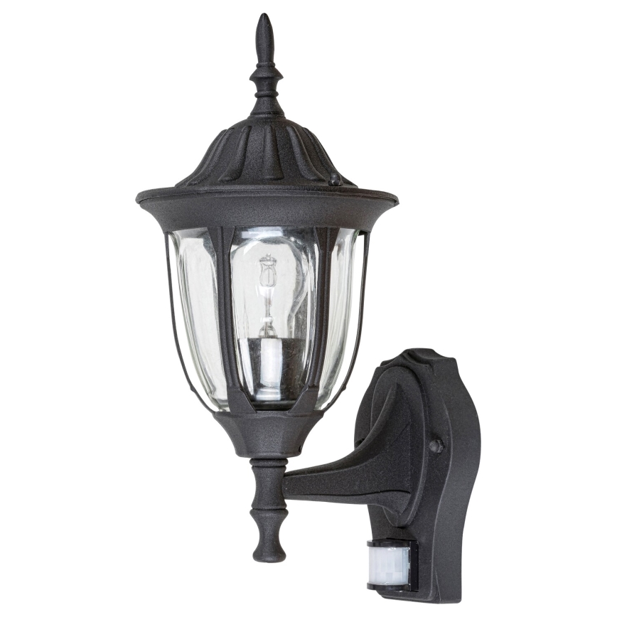 Applique da esterno con sensore 1xE27/60W/230V IP43 nero