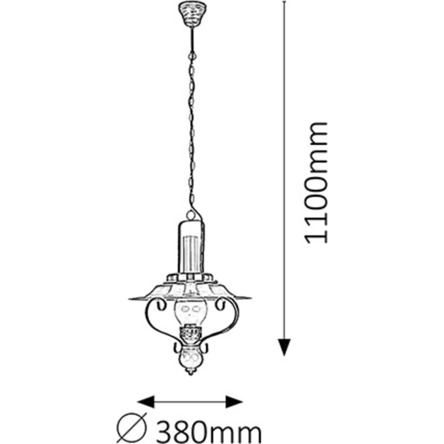 Rabalux - Lampadario a sospensione con catena 1xE27/60W/230V