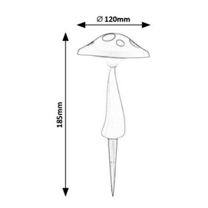 Rabalux - Lampada solare LED da esterno con sensore LED/0,06W/1xAA IP44