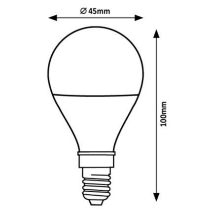 Rabalux - Lampadina LED G45 E14/2W/230V 4000K Classe energetica A